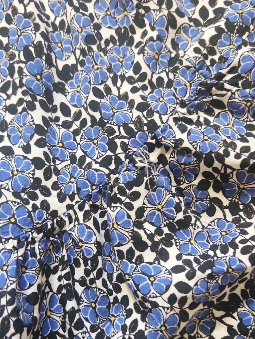🍁LAST CHANCE🍁Max Studio Blue Black Floral Print Maxi Skirt - Picture 6 of 8